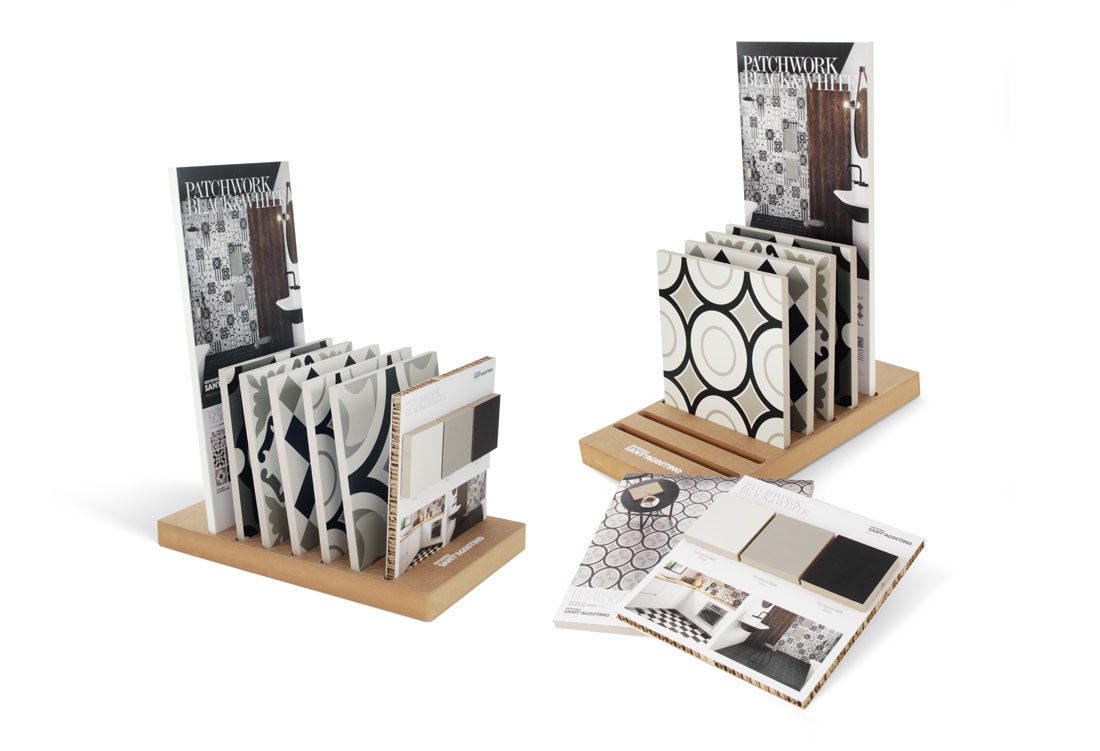Table display with honeycomb cardboard cards